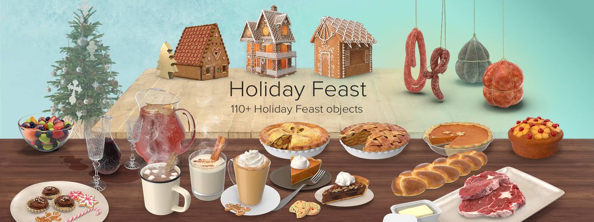 Designing a digital holiday dinner spread? With over 110+ winter themed drinks, desserts, and entrées 3D objects, we’ve got everything you need to create the perfect design with ease! #graphicdesign #photoedit 

pixelsquid.com/collections/ho…