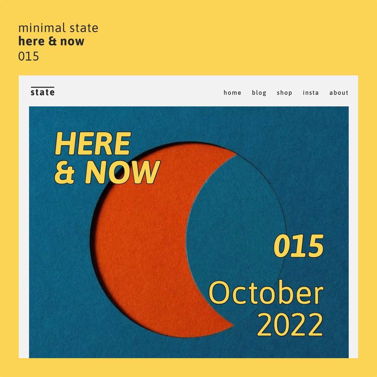 NEW BLOG – HERE &amp; NOW 015 ~ HERE &amp; NOW is collection of artworks that have caught our attention. Cover image by <a href="/lauraemilyp/">Laura Perryman</a>. 

minimalstate.co.uk/blog/here-and-…