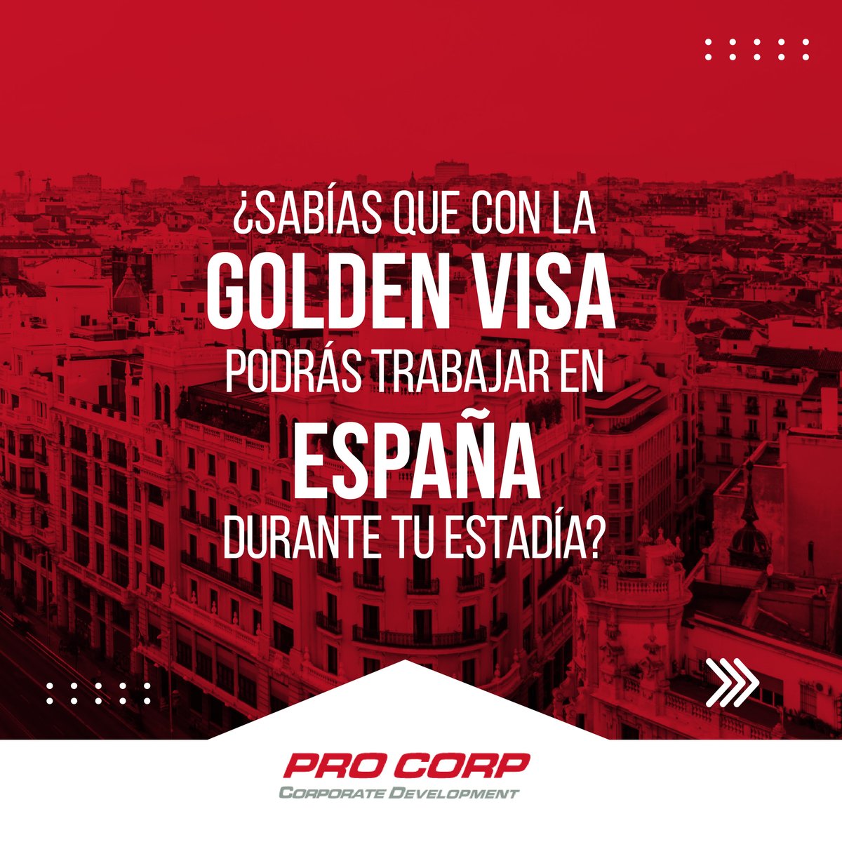 PROCORP's tweet photo. Una de las mejores opciones para conseguir una residencia en España es invirtiendo en el mercado inmobiliario. 
Te ayudamos en todo el proceso para cumplir este sueño. 
👉🏼 https://t.co/XqLhLQFkGx 

#Procorp #inversionenespaña #oportunidadesenespaña #goldenvisa #negocios https://t.co/Qn21CAHj2L