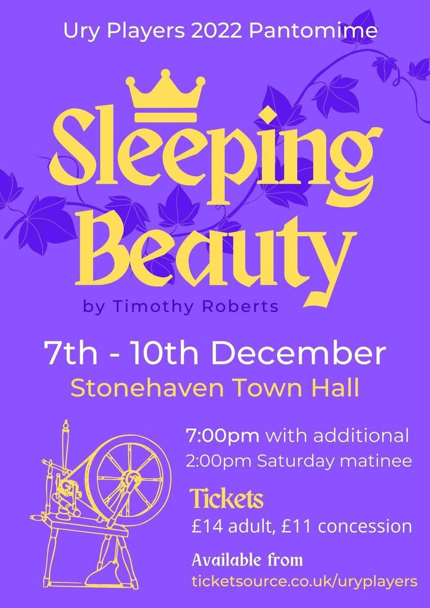 2 WEEKS TODAY!!!🤩 

ticketsource.co.uk/uryplayers

 #Stonehaven #Pantomime #UryPlayers