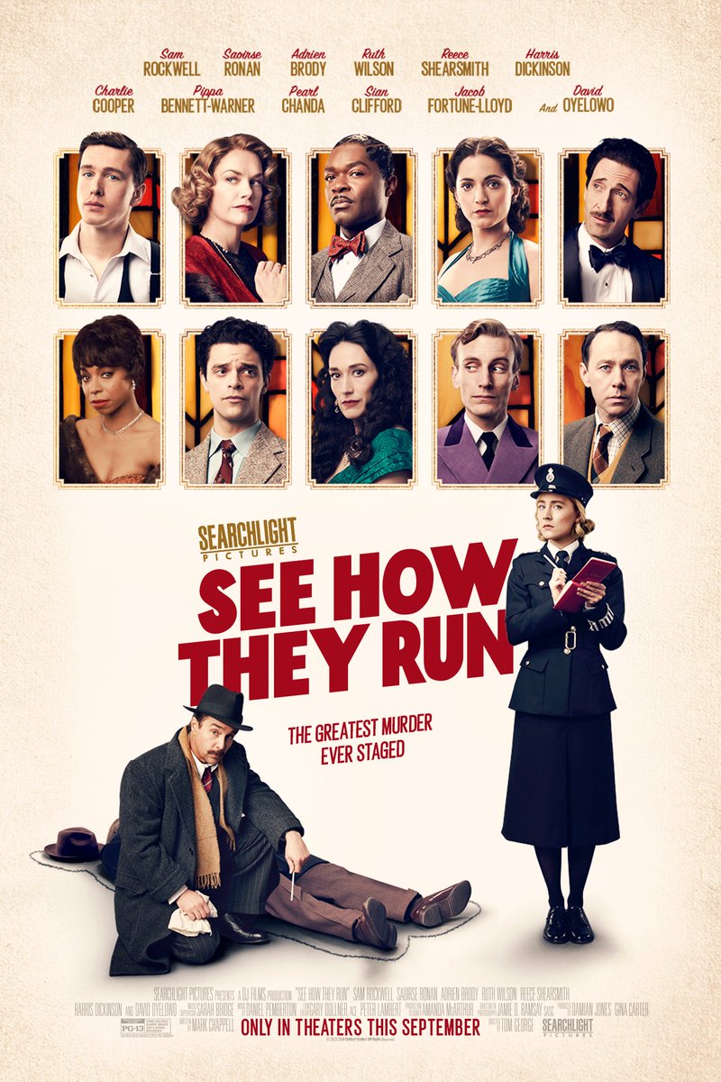 2Beers1Movie's tweet photo. See how they run ★★★
The who done it's are really back in fashion it seems. It was supposed to be ironic that they gave away the ending in the middle of the film. It didn't work for me and its no knives out, however, it was enjoyable nonetheless #seehow https://t.co/2XF4wPbyaV