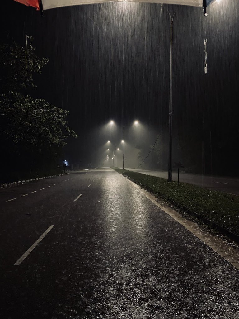 أرض مبللة ورائحة مطر وهدوء