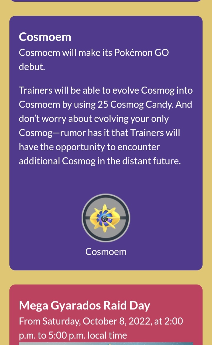 jpmdzz's tweet photo. @PokemonGoApp OK. But where are the extra COSMOGs you said we would have in the ""distant"" future?? When is that? This is so vague! https://t.co/WY4guXDARv