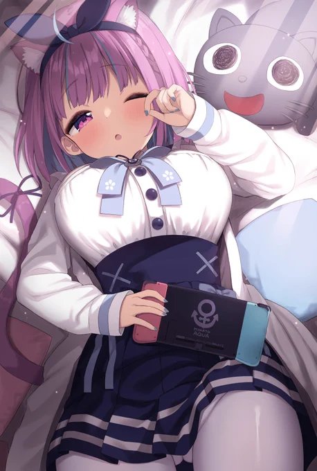むにゃ…? #あくあーと 