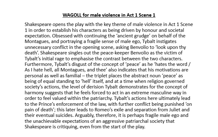 Clo Nicoll (@clo_nicoll) on Twitter photo WAGOLL paragraph for Act 1 Scene 1 of Romeo and Juliet to help students see what I mean by a conceptualised / critical response (Level 6). Uploaded to <a href="/LitdriveUK/">Litdrive UK</a> too. <a href="/Team_English1/">Team English</a> #teamenglish #litdrive #shakespeare #englishteacher WAGOLL paragraph for Act 1 Scene 1 of Romeo and Juliet to help students see what I mean by a conceptualised / critical response (Level 6). Uploaded to <a href="/LitdriveUK/">Litdrive UK</a> too. <a href="/Team_English1/">Team English</a> #teamenglish #litdrive #shakespeare #englishteacher