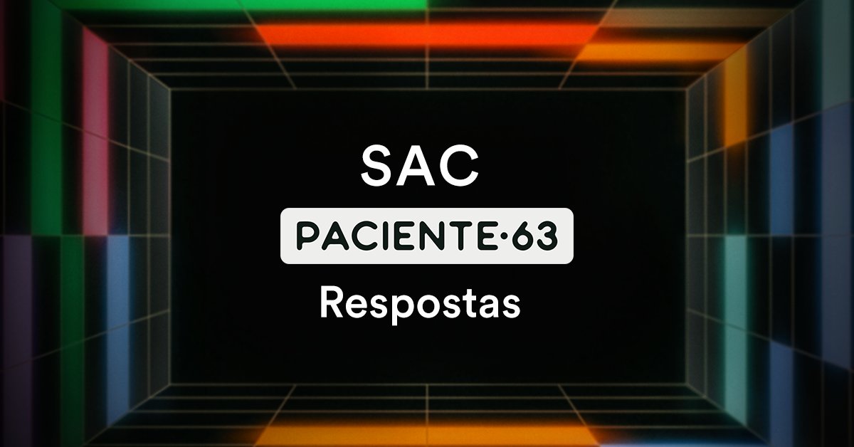 SpotifyBrasil's tweet photo. O SAC 63 chegou para clarear a cabecinha de vocês sobre a Temporada Final de Paciente 63. 🤯 Chamei @sofiasantino e @imaginago pra tirar o̶u̶ ̶n̶ã̶o̶ as dúvidas que encontrei nessa rede.👇 https://t.co/vKXNo1Cuub