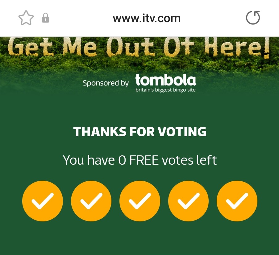 tobytarrant's tweet photo. Right.

You know what to do everyone!

Download the @imacelebrity app and keep @ChrisMoyles in the jungle 🙏🐍

#ImACeleb

If you've never voted before please pop your voting cherry tonight x 

https://t.co/NbpSyjXq6N 

#TeamMoyles https://t.co/oao2a4LhOP