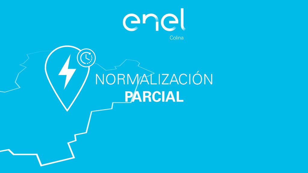 EnelColina's tweet photo. [17:56] Actualizamos sobre #CorteDeEnergía en sector desde Esmeralda hasta Piedra Roja. Un 68,3% de los clientes inicialmente afectados ya cuenta con suministro eléctrico. La hora estimada de normalización es a las 22:09 hrs. https://t.co/HxW4nyJ4hC