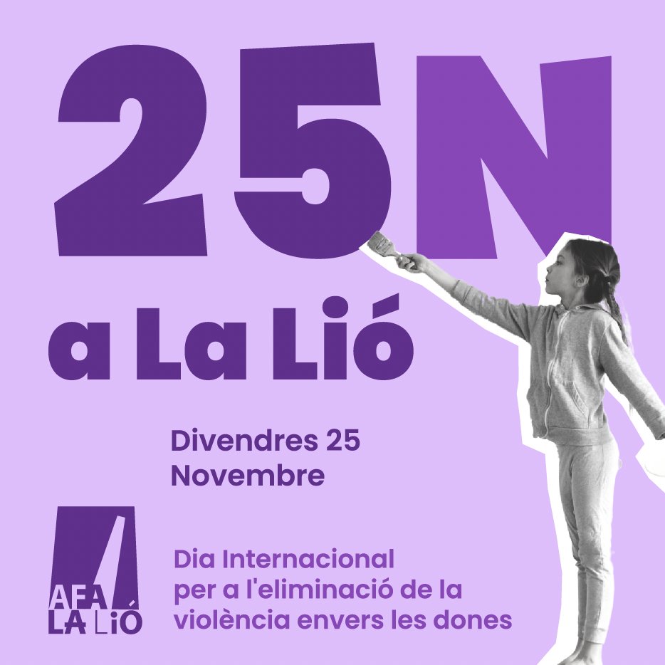 AfalaLio's tweet photo. Amb motiu del Dia Internacional de l’Eliminació  de la Violència contra les Dones, aquest divendres 25 de novembre, l'AFA amb @EscolaLio ha organitzat diverses activitats durant tot el dia.
Més info sobre la jornada 👉 https://t.co/8aGP3I6K6q  
#25N https://t.co/XTX217T1Qu