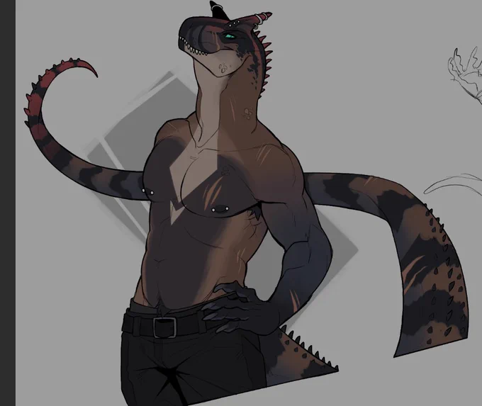 time to open pre bids for this big 'n brave carnotaurus!sb is 60!  