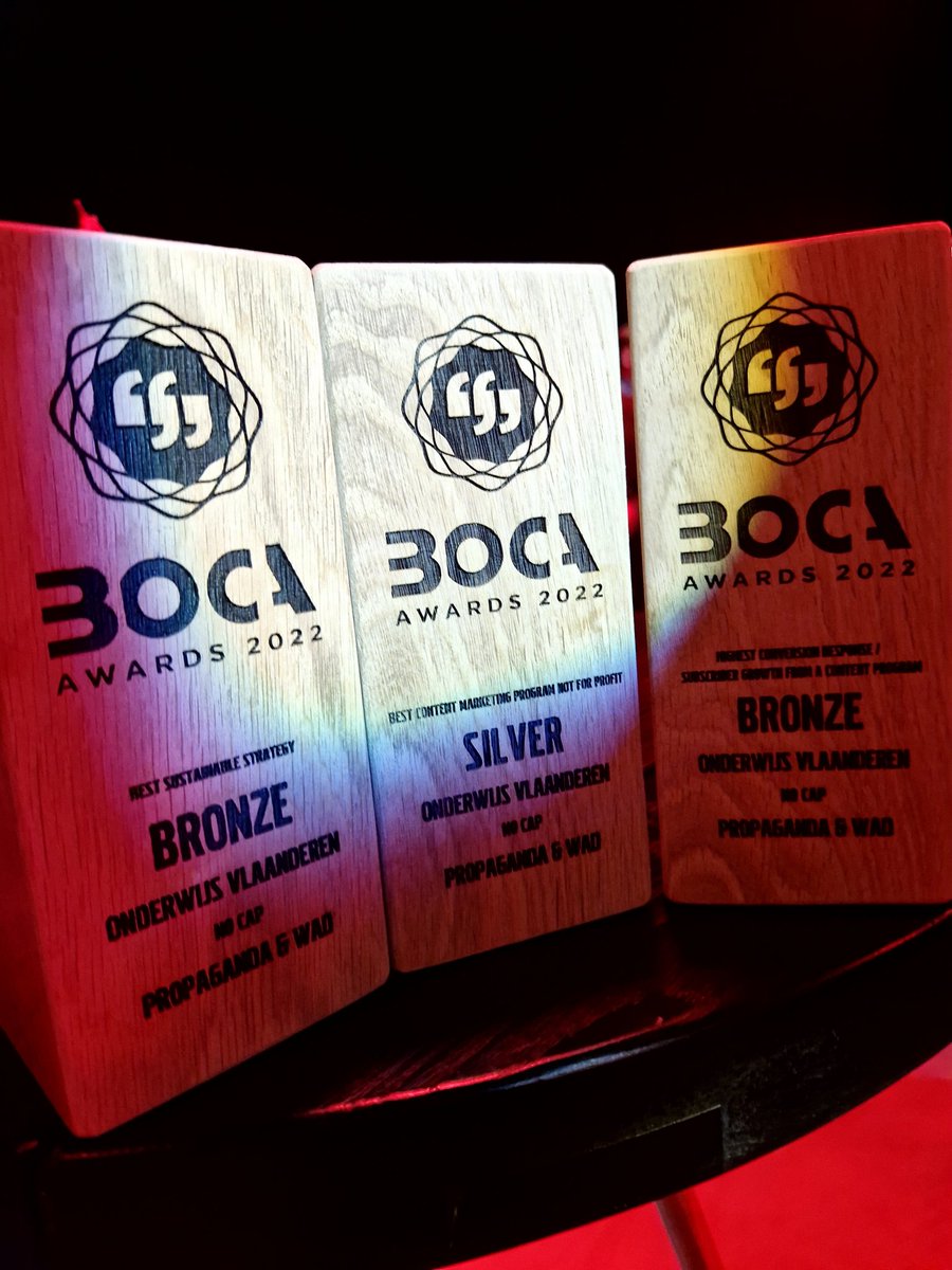 SJDeputter's tweet image. En goen gingen we naar huis met 2x brons en 1xzilver bij de #bocaawards voor het #nocap project. Fier op het werk van @onderwijs_Vl  @klasse_be @MediaWijsBe KUL en Cirra. @JessieMinten