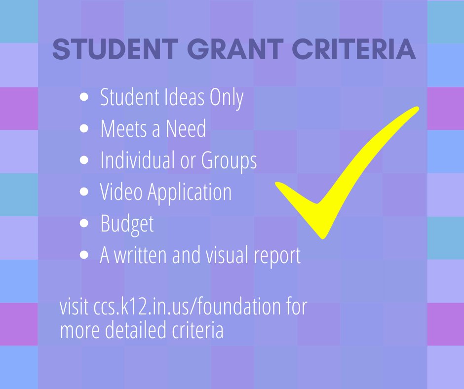 CEF is proud to support CCS students in academic achievement and lifelong learning.  Students are valuable resources in our school communities.  We are excited to fund "Great Idea" projects.  Grant due date has been extended to Dec. 2nd - don't miss this great opportunity!