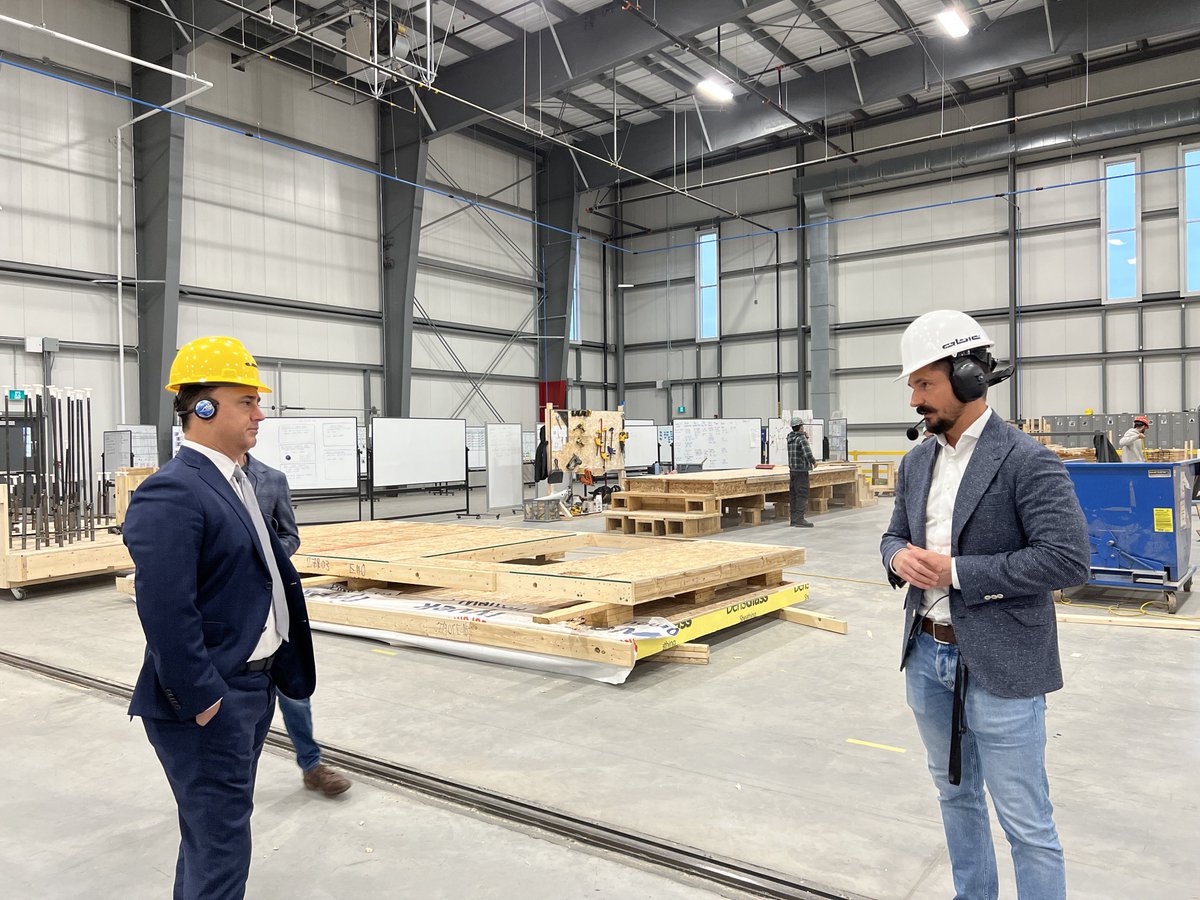 MichaelParsa's tweet photo. Yesterday, I visited a spectacular facility in Ottawa run by Caivan Homes. Their innovative approach to building homes is an amazing example of how we can get #MoreHomesBuiltFaster https://t.co/b4vYDsStLL