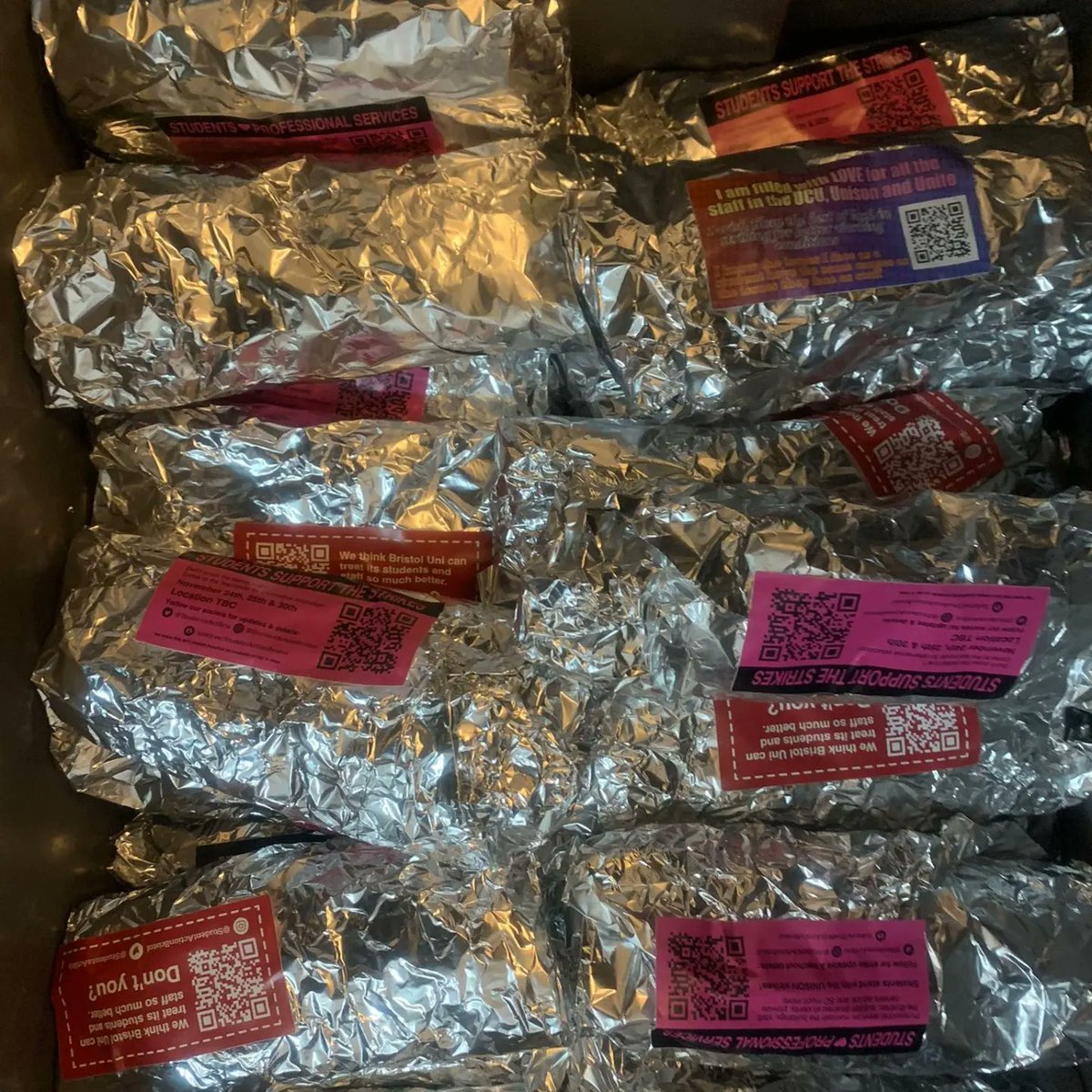 We're so excited for the teachouts tomorrow, and to be supporting the striking staff on the picket lines. We've been busy preparing wraps for our free lunch for the teachouts tomorrow See you outside the ASS at 8:45 for pickets, then in the Cube at 11 for our first session!