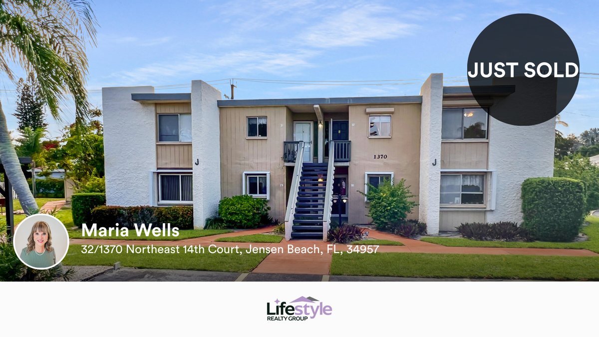 MariaSWells's tweet photo. 🛌 2 🛀 2 🚘 1
📍 32/1370 Northeast 14th Court, Jensen Beach, FL, 34957

My latest sale on RateMyAgent.
Florida BK453658
https://t.co/IIBcl92jCV

...
#ratemyagent #realestate #Lifestyle_Realty_Group https://t.co/45vmjGyZ19