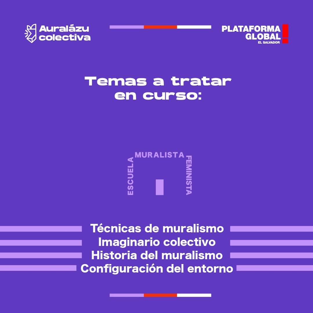 PGElSalvador's tweet image. 📢 #cursos2022 | Escuela Muralista feminista, inscríbete al nuevo curso de formación para juventudes organizadas ✊

🗓 Fechas: 2, 3 y 4 de diciembre

🕐 Horario: de 8:00 a.m. a 3:00 p.m. 

👉 Última Fecha de inscripción: 28 de noviembre 

📲 Inscríbete: podio.com/webforms/20382…