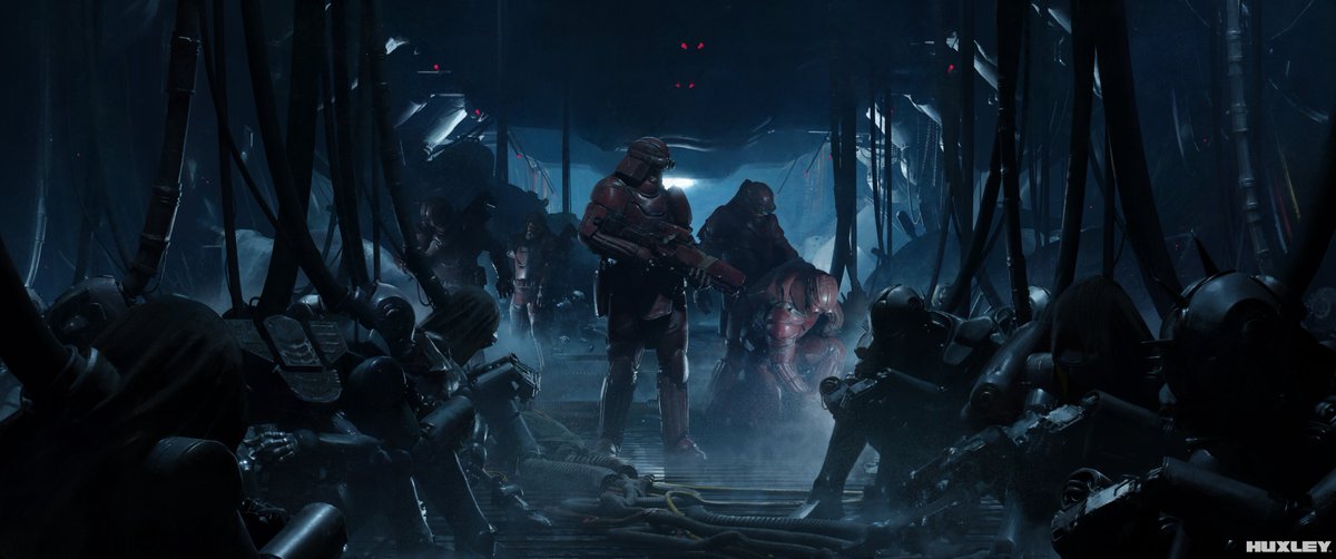 Here's an image I did for the <a href="/huxleysaga/">HUXLEY®</a>.

artstation.com/artwork/6br0L0