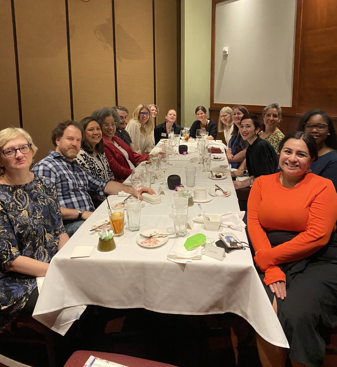 S_Rodriguez12's tweet photo. One of my favorite evenings at #NCTE22  was the @ncte Orbis Pictus Award committee dinner with winning authors hosted by @LernerBooks and @MacKidsSL. Loved meeting and talking to amazing authors @SteveSheinkin @jmenendezillu @Neuborne and Traci Sorell. It was simply magical! https://t.co/w2SzBfgFlF
