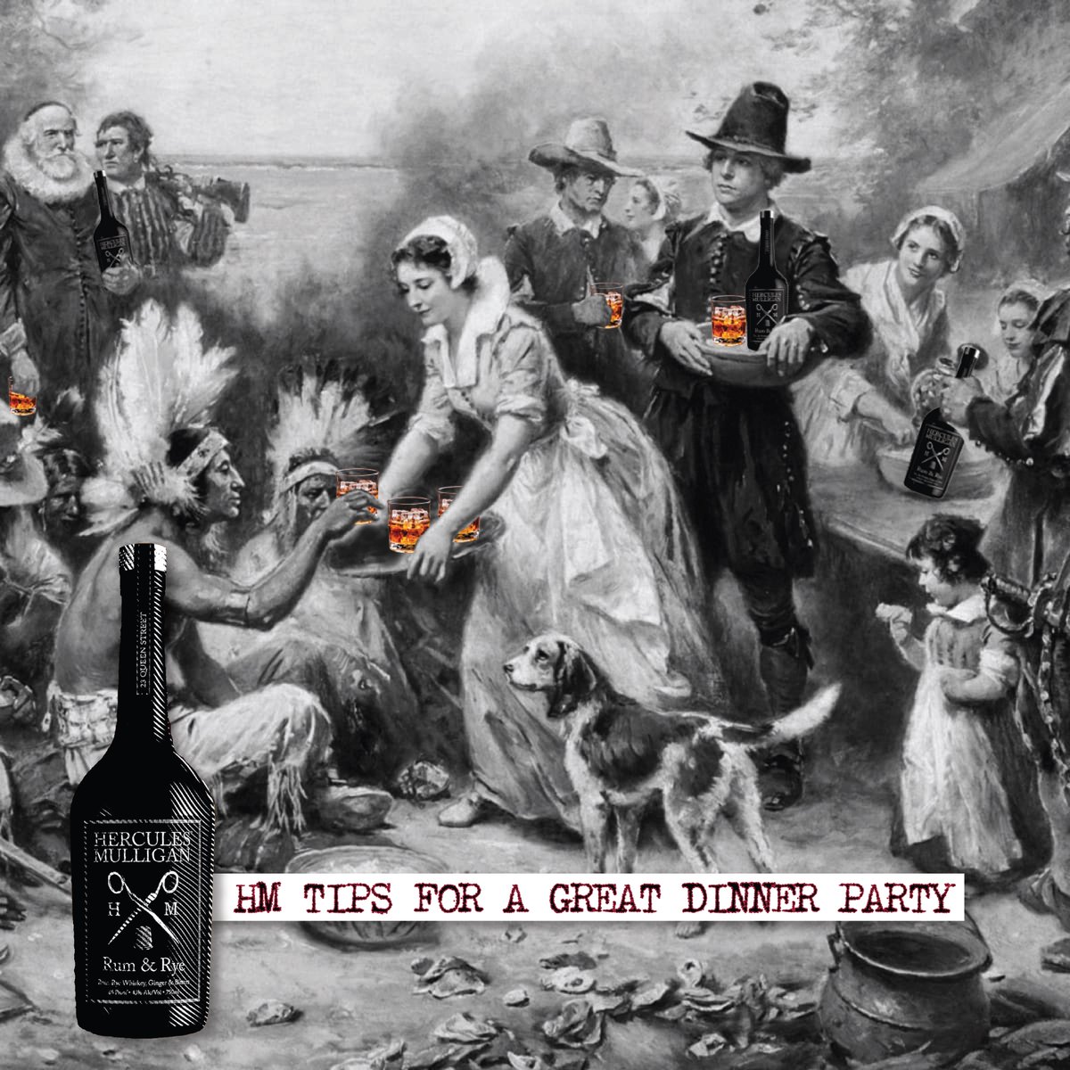 It's the perfect time to bring out the HERCULES MULLIGAN. It tastes great, it's easy to serve, and it's a great centerpiece for discussion. How many people have heard of HM - not just the character from Hamilton the Musical, but the real guy - the Tailor Spy and Drinksmith?