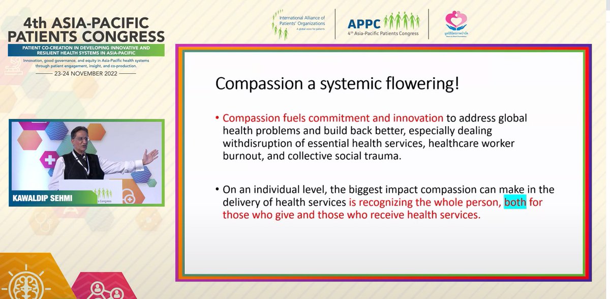 IAPOvoice's tweet photo. A recurrent theme coming through at #APPC2022 is the role of #compassionate health care which focuses on the patient and their individual preferences regarding their own health condition and choices.
Join us: https://t.co/HMWH8bXJHA https://t.co/jT1M6zCMrx