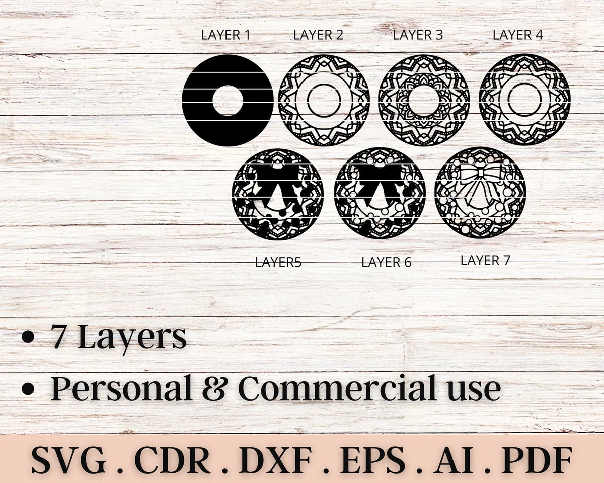 545rajputsingh's tweet photo. 3D Floral Wreath SVG DXF 6 Layer - Christimas Svg 3D Mandala Svg - Layered Mandala Svg files for Cricut, Laser Cut
 #Wreath #dxf #Floral #svg #CricutLaserCut #MandalaSvg #ChristimasSvg #layer #LayeredMandalaSvg #Rishasart #EtsySeller

👉https://t.co/ASUc22nRju https://t.co/RokeQsx0qD