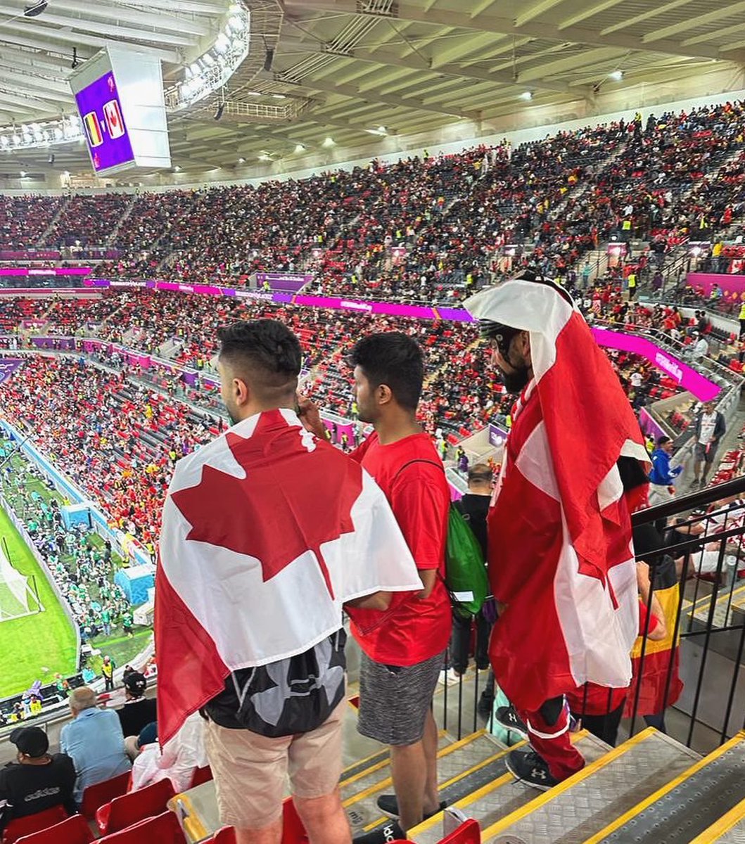 Oubliez le résultat, c’était sensationnel ! 🇨🇦

#WeBelong #WeCan

#NotreCultureSoccer 
#Qatar2022 #CanMNT #CFMTL #FIFAWorldCup

📸 S. Bélanger, collaboratrice au Qatar
