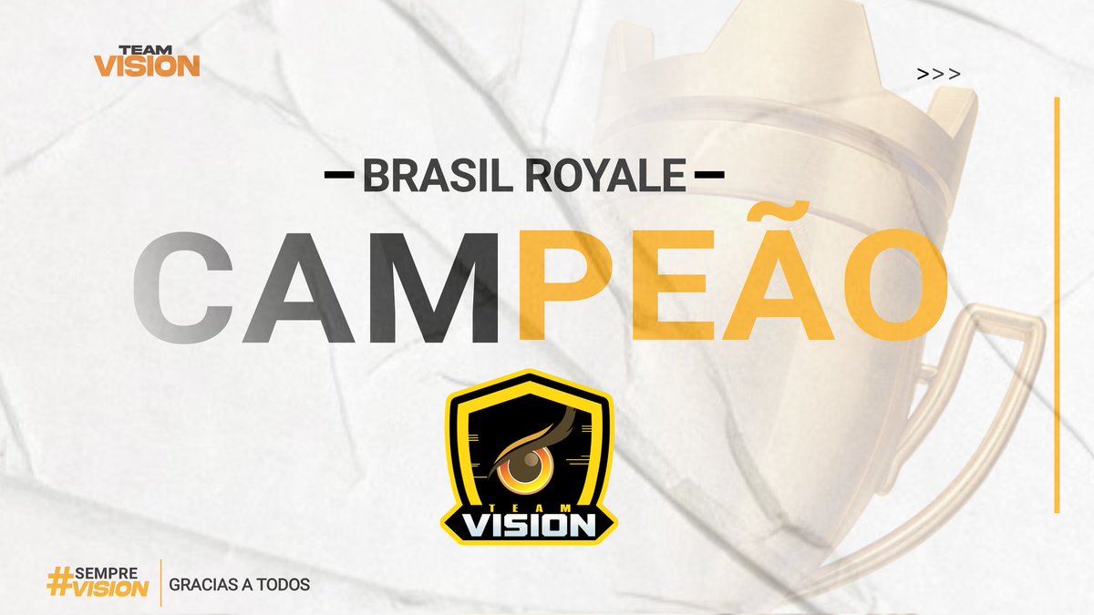 Team Vision 🦉 (@teamvision_esp) on Twitter photo #CAMPEÕES | #CR 🏆
🆚️: <a href="/DOMeSportsBR/">DOM eSports ✨</a>
🏆: <a href="/BrasilRoyaleCR/">Brasil Royale</a>
✅: 2️⃣X0️⃣
O troféu está em nossos dominios!! 🧡🏆
O Corujão se consagra campeão nacional pela primeira vez em sua história! Chegando a final como equipe com menos derrotas, Confirmamos o favoritismo!!! 🦉
#SEMPREVISION #CAMPEÕES | #CR 🏆
🆚️: <a href="/DOMeSportsBR/">DOM eSports ✨</a>
🏆: <a href="/BrasilRoyaleCR/">Brasil Royale</a>
✅: 2️⃣X0️⃣
O troféu está em nossos dominios!! 🧡🏆
O Corujão se consagra campeão nacional pela primeira vez em sua história! Chegando a final como equipe com menos derrotas, Confirmamos o favoritismo!!! 🦉
#SEMPREVISION