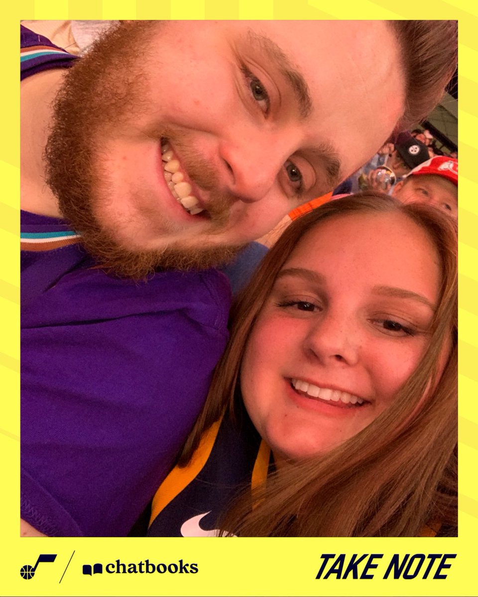 jenna_orwin's tweet photo. #TakeNote ⁦@utahjazz⁩ #selfieofthenight https://t.co/gwouFwuWTw