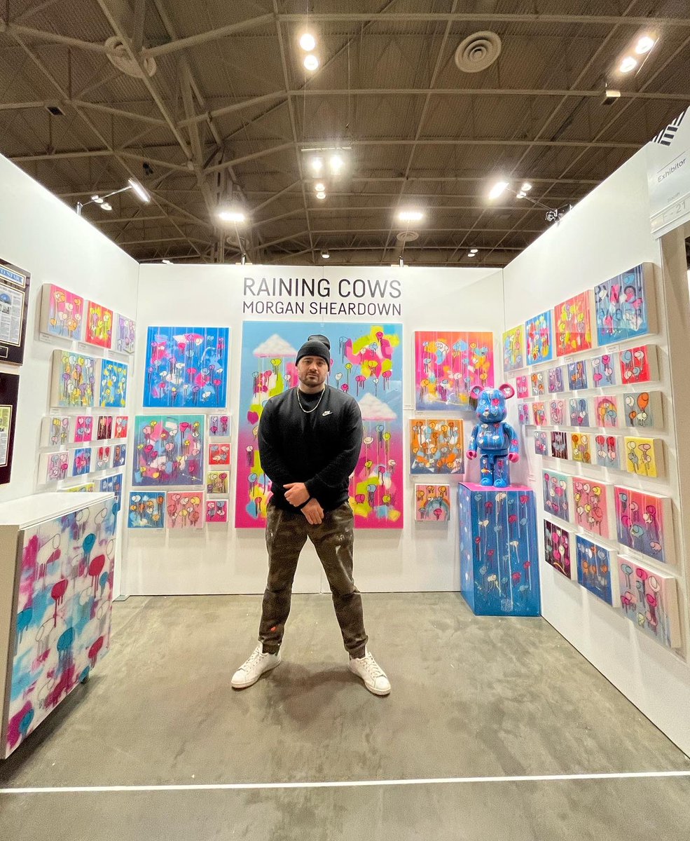 morgansheardown's tweet photo. All set up at @ooak_toronto for opening day tomorrow at the Enercare Centre @explaceto. We will see you then. F21 #RAININGCOWS #morgansheardown #oneofakindshow #oneofakindshowtoronto https://t.co/Olmh9BE2IA