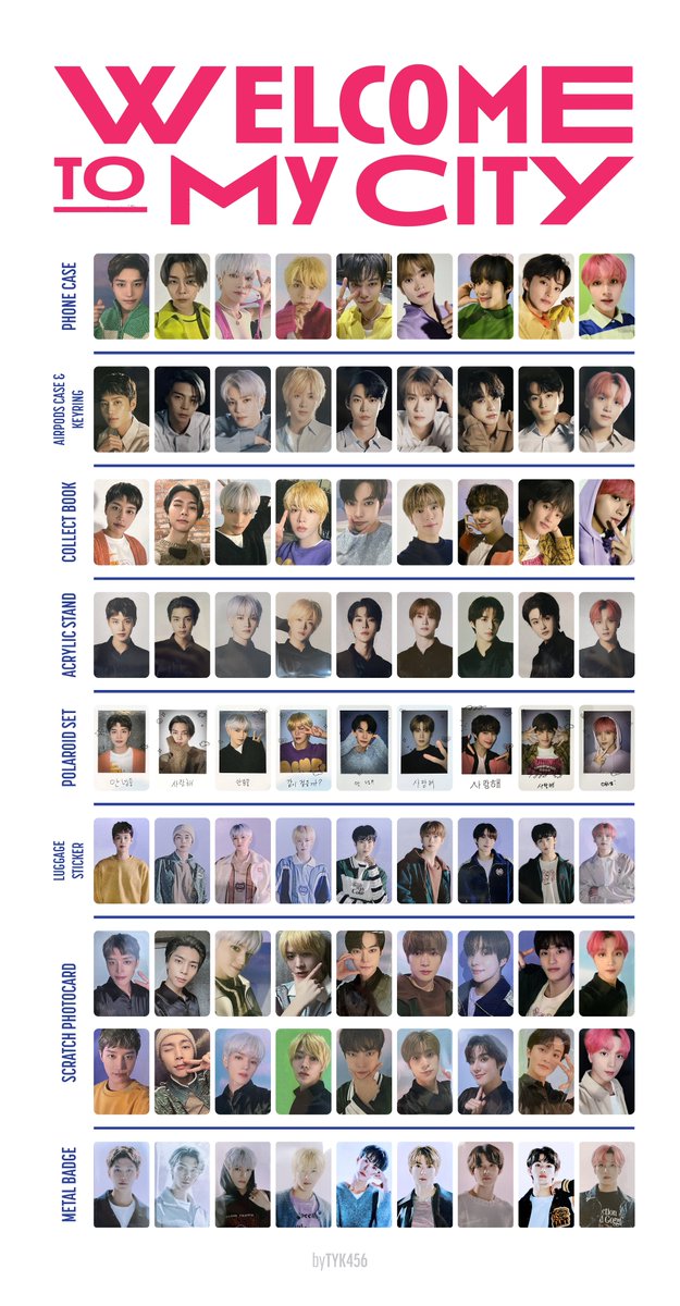 NCT 127 Welcome To My City full md line up (+metal badge) download