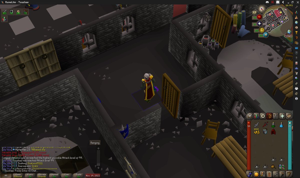 WeVibeClanOSRS's tweet photo. Congratulations on 99 Attack Tuushae!! 🔥🥳⚔️

-Sass🥞 https://t.co/jdKH4QAxV6