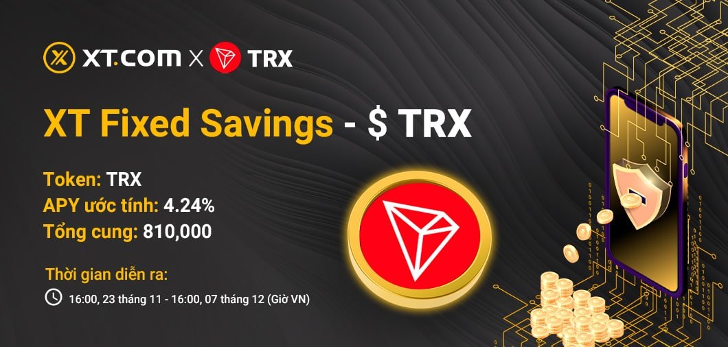 📣 XT Fixed Savings - Đăng ký <a href="/trondao/">TRON DAO</a>  $TRX

⏰ Thời gian đăng ký: 2022/11/23 16:00 - 2022/12/07 16:00 (giờ VN)

Đăng ký $TRX của bạn tại đây ⬇️
xt.com/finance

Chi tiết:
xtsupport.zendesk.com/hc/en-us/artic…