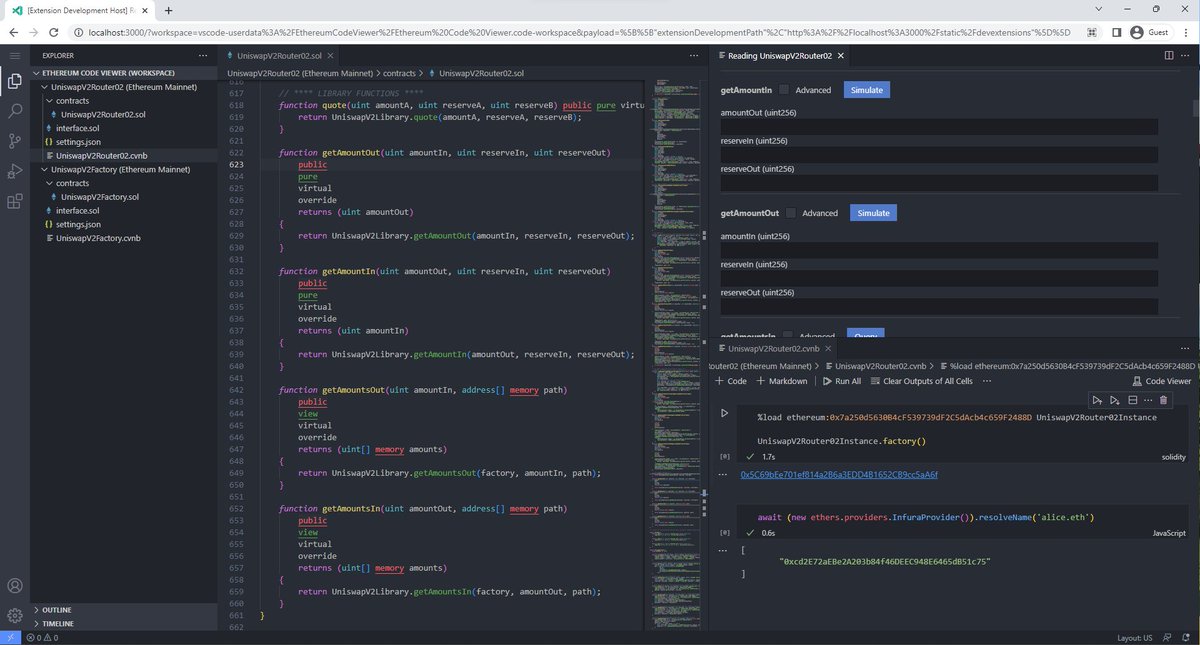 samczsun's tweet photo. time to graduate from doing audits in etherscan and remix https://t.co/sFD1OxO4pF