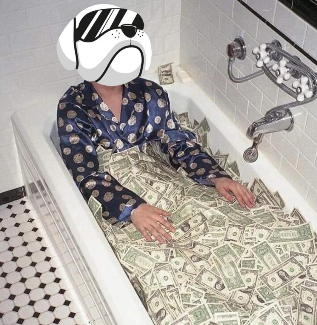 Meme of the day:

Now, this is my kind of bath!
hogefunshop.com/meme.php?id=43

#hogefunshop  <a href="/hogefunshop/">Hoge Fun Shop</a> #hogefinance #hoge #Memecoins
