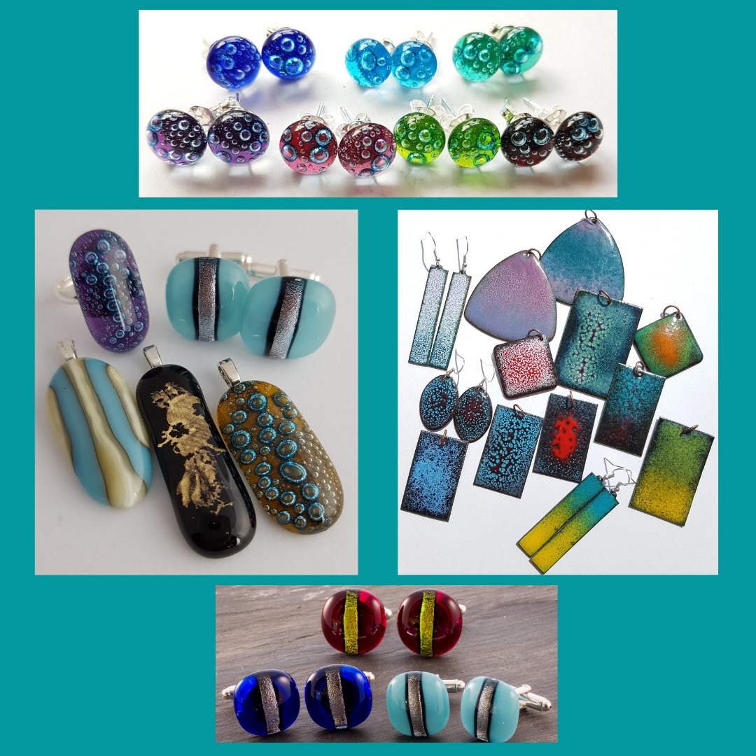 Hello, I create unusual kiln-fused glass jewellery and also run glass classes alongside my potter husband! Sarahgreeningglass.co.uk