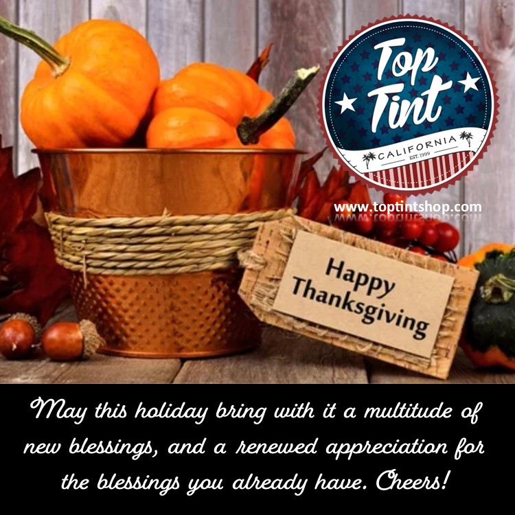 Toptintshop's tweet photo. In observance of the Thanksgiving holiday we will be closed on November 24th.
We want to wish you and your family a safe and blessed Thanksgiving Holiday!
From all of us at Top Tint Shop
#windowtint #autowindowtint #autofilm #ceramictint #windowfilm #autowindowfilm #autotint https://t.co/2Mg95HsL91