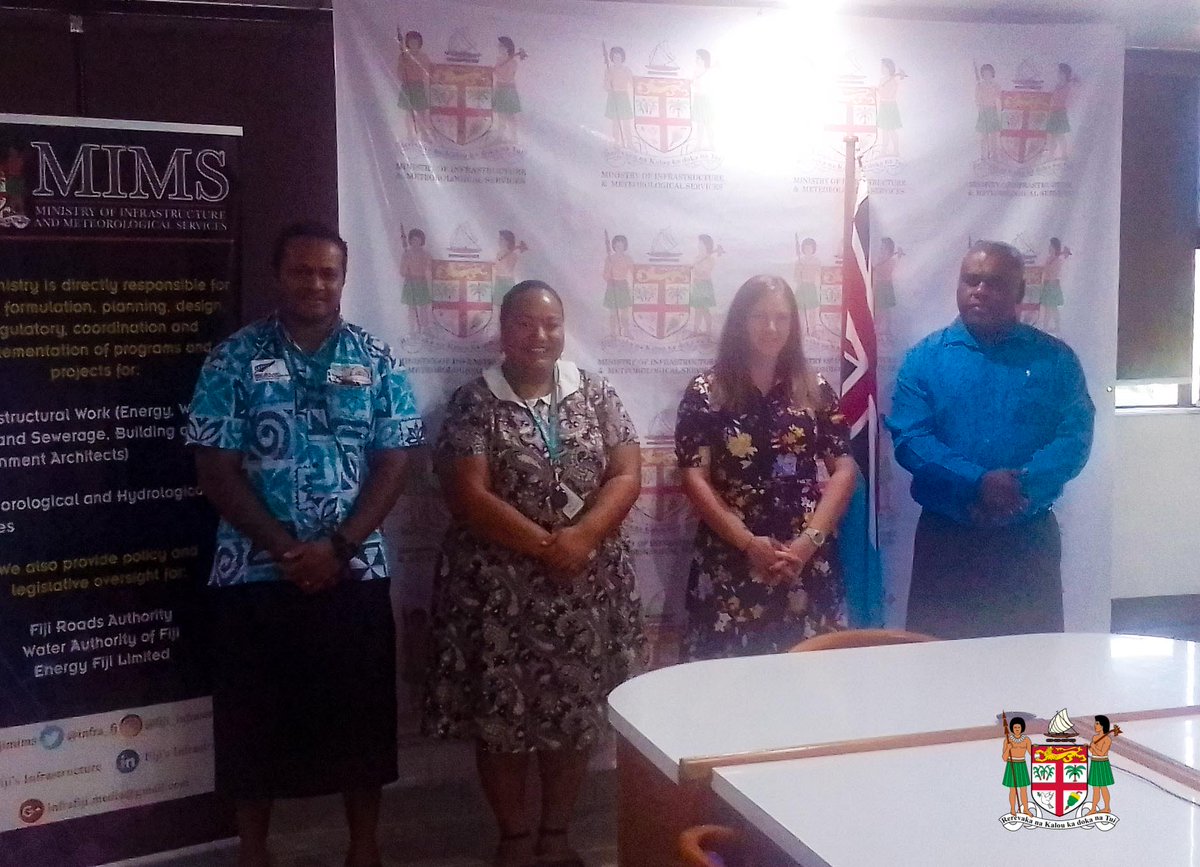 publicworksfiji's tweet photo. Permanent Secretary Mr. Taitusi Vakadravuyaca meet with New Zealand First Secretary Ms. Sarah Nisbet and her team to discuss Rural and Communities Development under the Rural Sanitation Program.
#FijiNews #Fijiinfrastructure https://t.co/N9zoTPQS8R