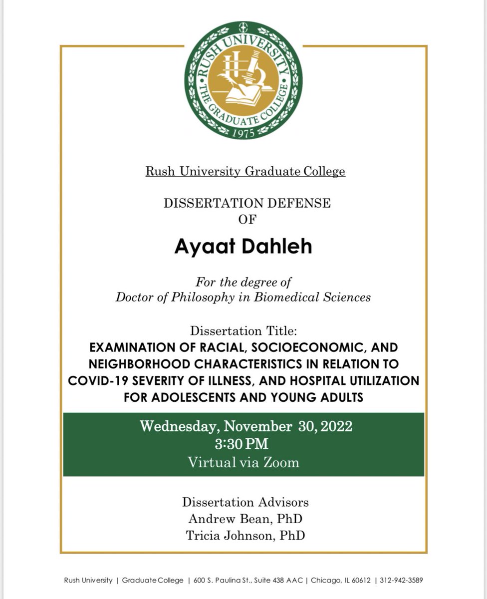 The Graduate College at Rush University tweet media