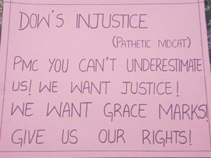 RafeeqRumaisa's tweet photo. Today is the last day to raise our voice together. If not today then nothing gonna happen and no one get justice. Please you all be on time gathered outside the Dow. It’s the high time to speak for our own dreams and future. #MDCATTest2022 https://t.co/HfqL0xhnjf