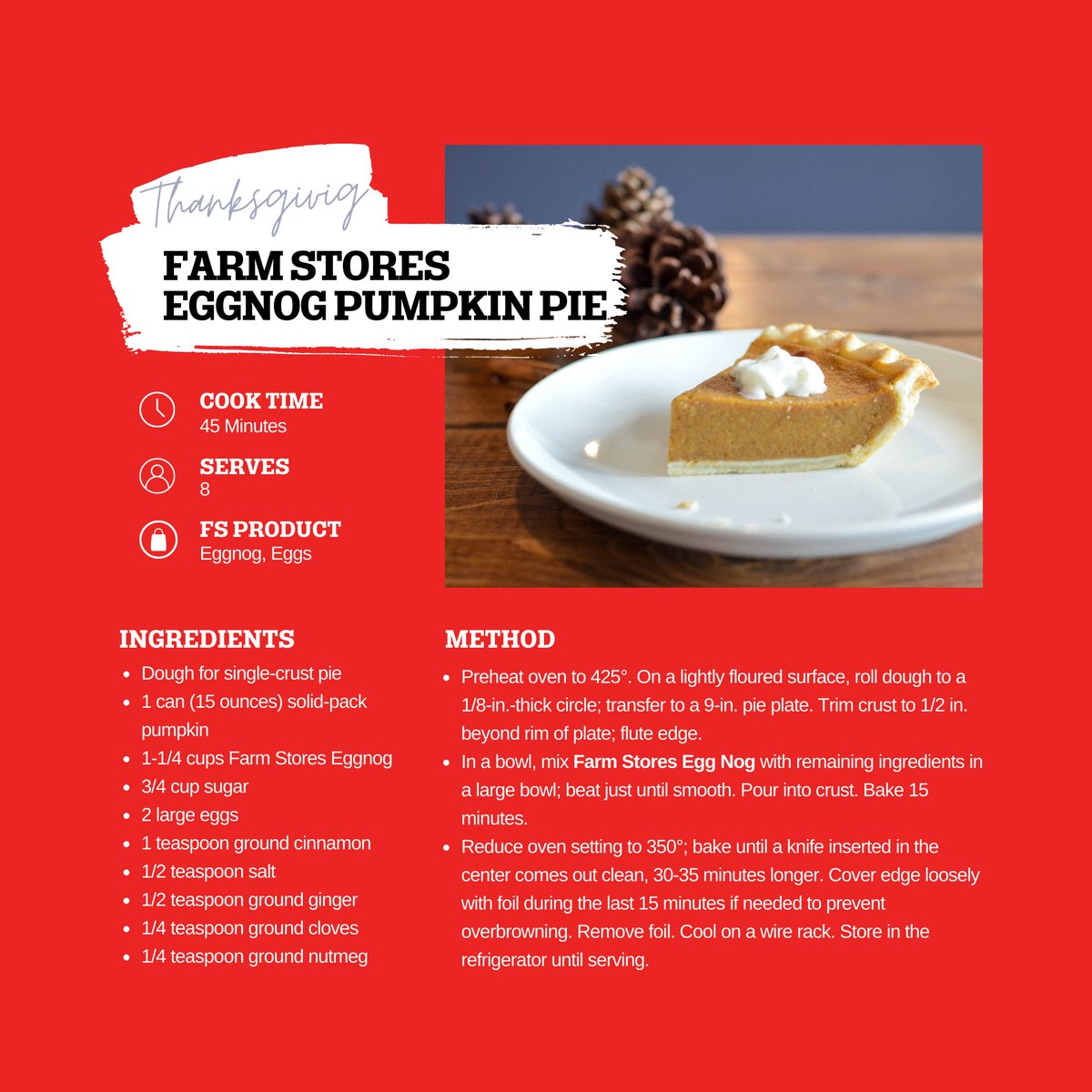 Taste the Holidays with our special Farm Stores Thanksgiving Recipes 🦃 🍁 Be the talk of the table with these unique Farm Stores twists on classic Thanksgiving recipes. Tag @farmstores and show us your tasty creations! #recipes #holidayrecipes #eggnog #recipeideas