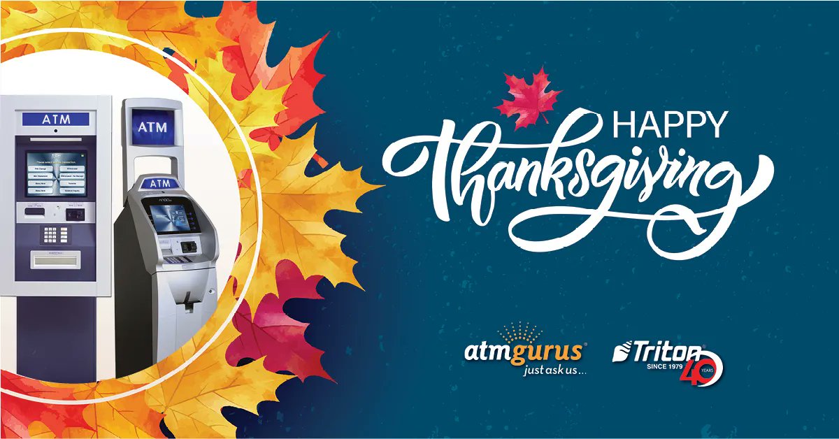 TritonGurus's tweet photo. As we enter the holiday season, we are thankful for our family and friends, but especially for our customers, partners and staff. Thank you for being a part of the #TritonATM Family and for supporting American jobs.
#atms #atmgurus #usmade #atmindustry #atmparts #atmrepair https://t.co/MoLlavySrK