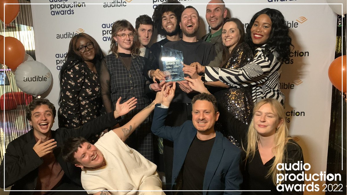 WeAreAudioUK's tweet photo. @reducedlisten Well done, everyone @ReducedListen! 

@audibleuk #APAs2022 https://t.co/XmIRfoQOq0