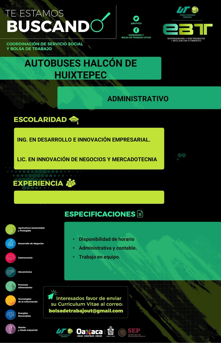 BUtvco's tweet photo. Te estamos buscando en Autobuses Halcon Oficial 
👉Solicitan personal adminitrativo
 🔹Disponiblidad de horario.
 🔹Trabajo en equipo.
 🔹Actividades administraivas y contables
 ✍ Interesados mandar su C.V. a bolsadetrabajout@gmail.com
@Negocios_UTVCO 
@utvco https://t.co/GIVsaOOG1n