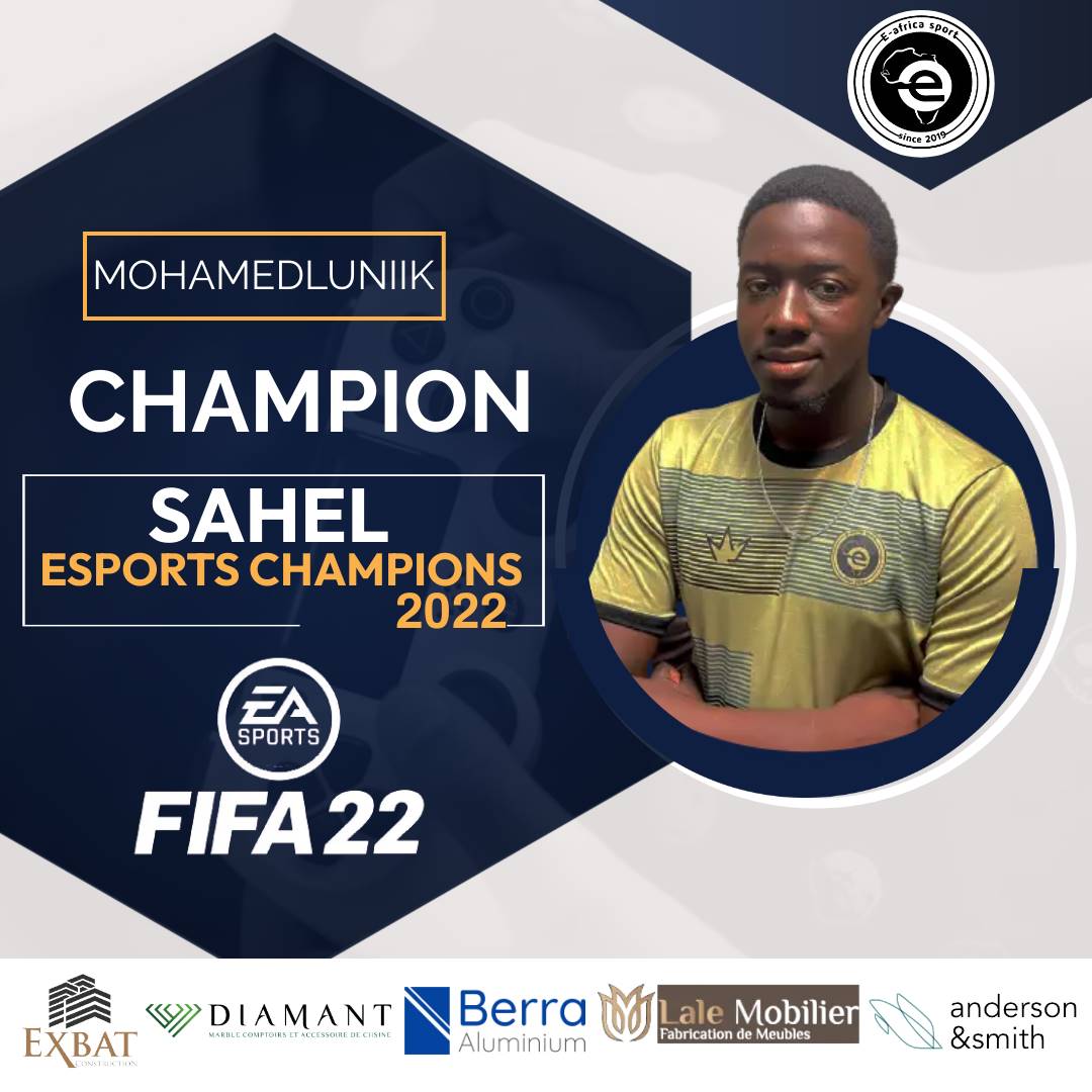 Bravo à l'équipe du #Sénégal 🇸🇳  vainqueur de la 1ère édition Sahel esport Champion. 
 Félicitations à notre joueur @mohamedlunik qui réalise un parcours sans faute. 👏🏾👏🏾👏🏾
#esport #esport4all #FIFA22 #kebetu #eSports #eafricasport