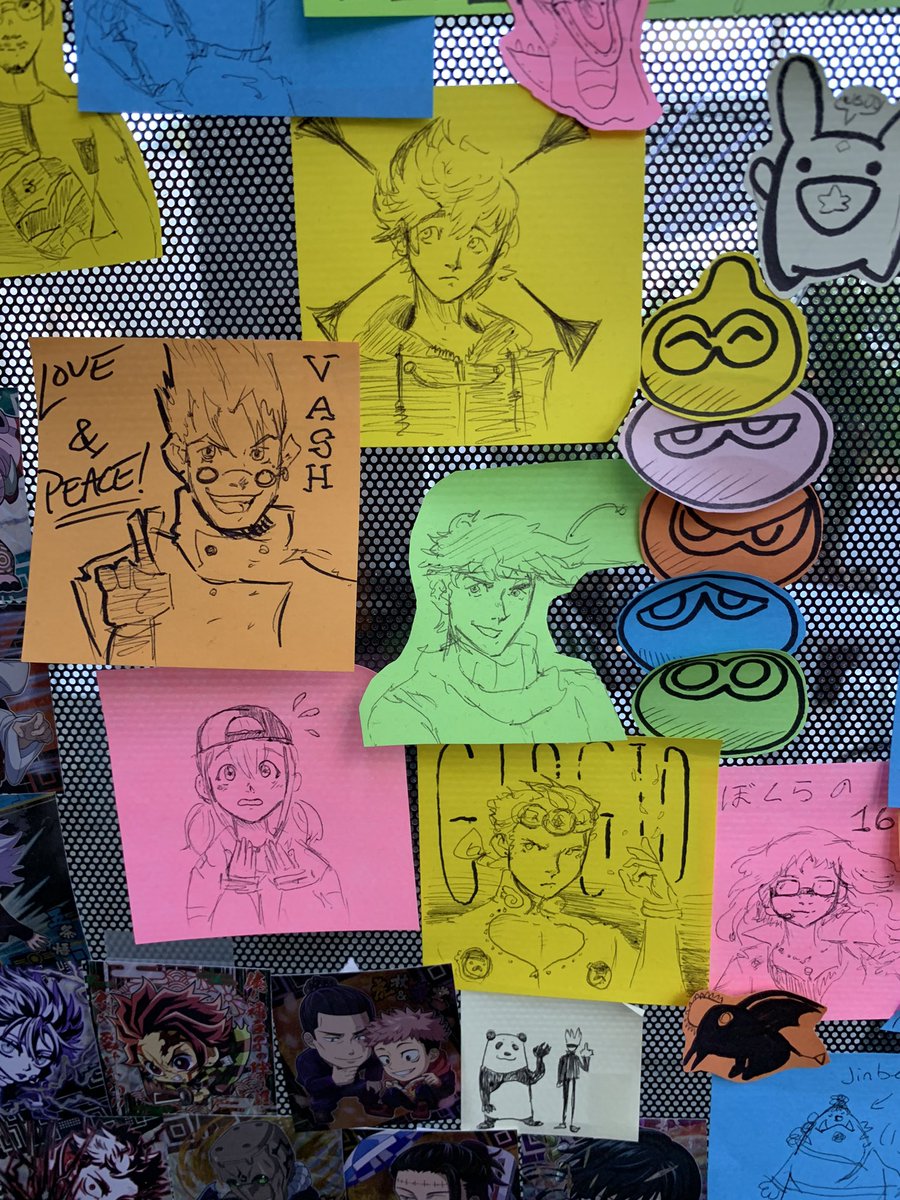wowimrad's tweet photo. The wall ever expands and I promise I do art at home on my computer even if it doesn’t seem like it
(but also give me characters to put on the wall anyways) https://t.co/76o4jyQZom