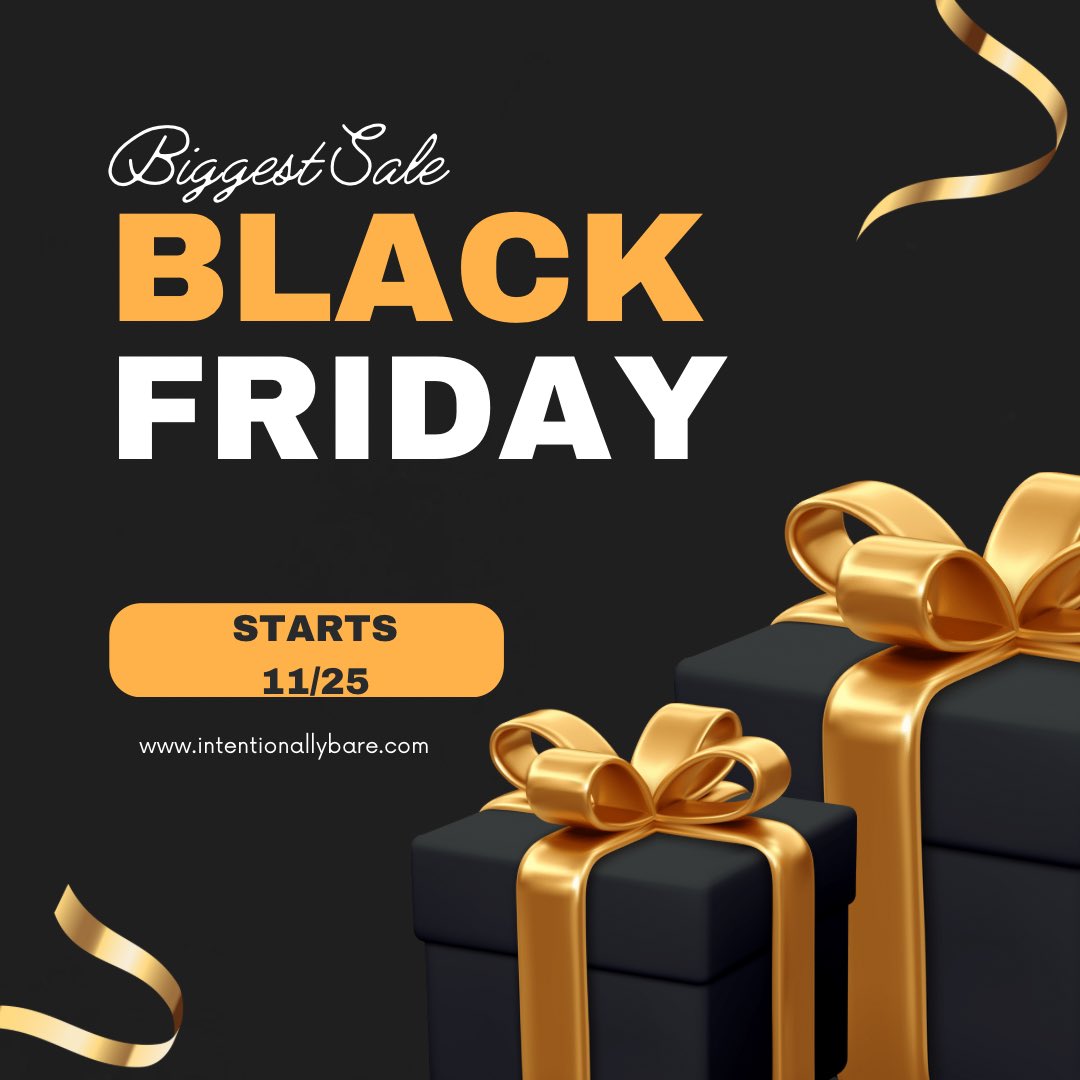 Mark your calendars! Black Friday deals coming soon!

It is time to get stocked and ready to crush your Keto goals with our biggest sale of the year.

Don’t miss out on anything. Be sure to sign up for our emails to be notified when it starts. 

intentionallybare.com/pages/get-emai…
