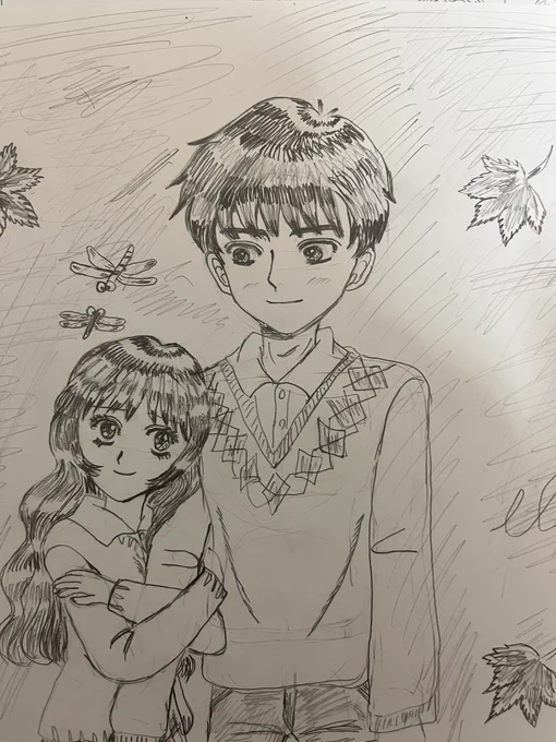 私の描く大まると風三は濃度の違いだけでよく似ている…天然ほんわか系の女の子と彼女だけにめちゃくちゃ甘い正直王子様。
#イラスト 
#五等分の花嫁 
#大まる
#イラスト王国 