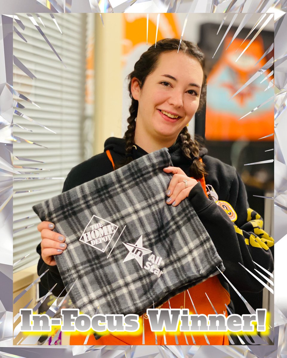 SherryBerry1409's tweet photo. ⭐️⭐️⭐️Congratulations Hannah, our In-Focus All St⭐️R! Showing off some cool THD gear she won for being safety focused!⭐️⭐️⭐️ #EverydaySafe https://t.co/iFNRhBasO9