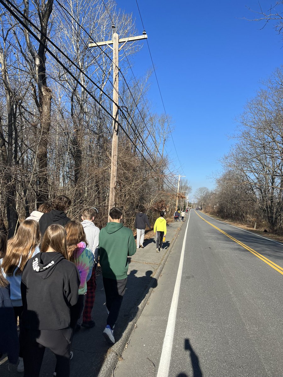 On Wednesdays, we walk. So proud of this 8th grade class for raising money for our Giving Tree.