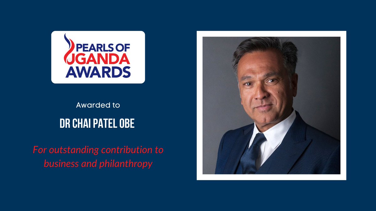 AsianBizAwards's tweet photo. Congratulations to Dr Chai Patel on winning a Pearls of Uganda award @AsianBizAwards for Outstanding Contribution to Business and Philanthropy #AsianBusinessAwards #AsianRichList https://t.co/MIZ3BnItSK
